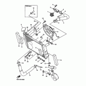 Схема узла: Радиатор и Патрубок системы охлаждения Yamaha YZF-R6/ YZF600 R6