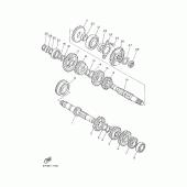 Схема вузла: Трансмісія Yamaha XT600 XT600