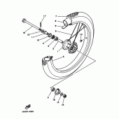 Схема узла: Переднее колесо Yamaha XT225 XT225