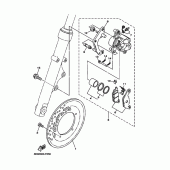 Схема вузла: Переднє гальмо Yamaha YBR125