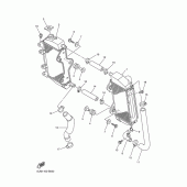 Схема вузла: Радіатор та Патрубок системи охолодження Yamaha WR250 WR250F