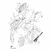 Схема узла: Боковая крышка Yamaha WR250 WR250F