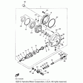 Схема узла: Вал приводной и редуктор Yamaha XV1100 Virago