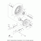 Схема вузла: Заднє колесо Yamaha XVS950 Bolt