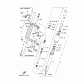 Схема узла: Вилка передней оси Yamaha TTR125 TT-R125