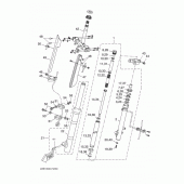 Схема вузла: Вилка передньої осі Yamaha WR125 WR125R