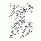 Схема узла: Боковая крышка 2 Yamaha XP500 T-MAX