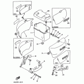 Схема вузла: Side cover / oil tank Yamaha XV535 Virago