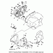 Схема вузла: Кришки картера (1) Yamaha XV250 Virago