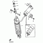 Схема вузла: Задня підвеска Yamaha YZF750 YZF750