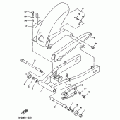 Схема вузла: Задній важіль та Підвіска Yamaha TDM850