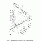 Схема вузла: Задній гальмівний циліндр Yamaha XV1700 Road Star S