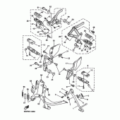 Схема вузла: Підніжки та Підставка Yamaha FZS600 FAZER