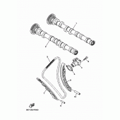 Схема вузла: Розподільний вал та Ланцюг ГРМ Yamaha FZ10/ MTN1000 MT-10