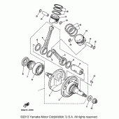 Схема узла: Коленчатый вал и Поршень Yamaha XV250 Virago