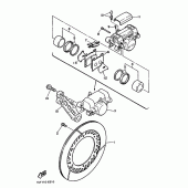Схема узла: Задний тормозной суппорт Yamaha FZX750