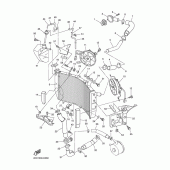 Схема вузла: Радіатор та Патрубок системи охолодження Yamaha YZF-R6/ YZF600 R6