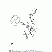 Схема вузла: Розподільний вал та Ланцюг ГРМ Yamaha TTR230 TT-R230