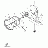 Схема узла: Фара Yamaha XVS650 Drag Star