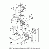Схема вузла: Задній ліхтар (Стоп-сигнал) Yamaha XVS1300 V-Star Tourer
