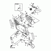 Схема вузла: Радіатор і Патрубок системи охолодження Yamaha YZF-R6/ YZF600 R6