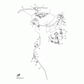 Схема вузла: Паливний бак Yamaha XVS950 Midnight Star