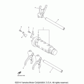 Схема узла: Копирный вал и Вилки Yamaha FZ6 FZ6R