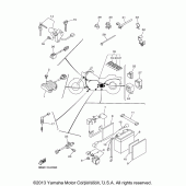 Схема вузла: Електроустаткування (1) Yamaha XVS650 V-Star Custom