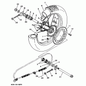 Схема узла: Заднее колесо Yamaha YZ250 YZ250