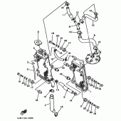 Схема вузла: Радіатор та Патрубок системи охолодження Yamaha WR250 WR250Z