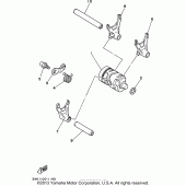 Схема узла: Shift cam - shift fork Yamaha WR250 WR250Z