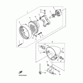 Схема вузла: Фара (5KP1,2,4,7,8) Yamaha XVS400 Drag Star
