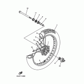 Схема узла: Переднее колесо Yamaha XV250 Virago