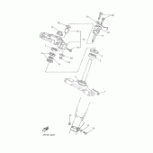 Схема вузла: Рульовий механізм Yamaha XT600 XT600