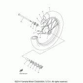 Схема вузла: Переднє колесо Yamaha XVS650 V-Star Custom