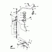 Схема вузла: Задній гальмівний циліндр Yamaha YZF-R1 R1