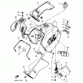 Схема узла: Топливный бак Yamaha XT600 XT600