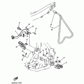 Схема узла: Подножки и Подставка Yamaha YZ125