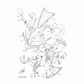 Схема вузла: Облицювальні елементи Yamaha YZF-R125