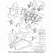 Схема вузла: Лицювальні елементи Yamaha XV1900 Stratoliner Deluxe