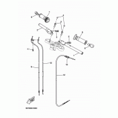 Схема вузла: Кермо та Тросики Yamaha YZF-R125