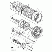 Схема узла: Сцепление Yamaha XJR1200