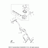 Схема узла: Передний тормозной цилиндр Yamaha XVS1300 V-Star Tourer