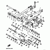 Схема вузла: Задній важіль та Підвіска Yamaha WR200R