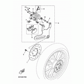 Схема вузла: Задня гальмівна опора Yamaha MT125 MT-125