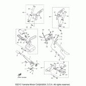Схема узла: Подножки и Подставка Yamaha XVS1300 Stryker