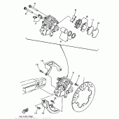 Схема вузла: Задній гальмівний супорт Yamaha WR250 WR250Z