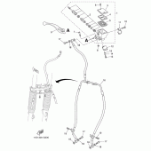 Схема вузла: Передній гальмівний циліндр Yamaha XT660 XT660Z Tenere