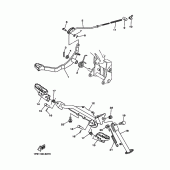 Схема узла: Подножки и Подставка Yamaha TTR50 TT-R50