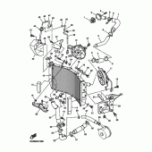 Схема вузла: Радіатор та шланг Yamaha YZF-R6/ YZF600 R6 RaceBase